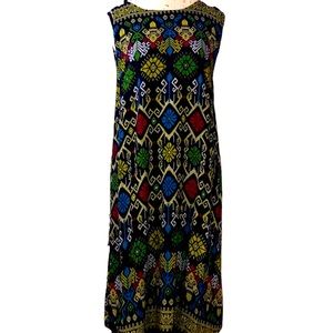 Imported 👗Multicolored Batik MIDI Dress Size M/L